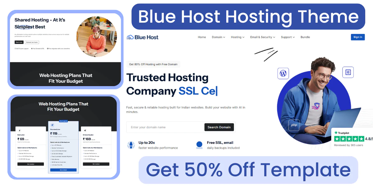 Bluehost Hosting Theme | Free Whmcs Theme